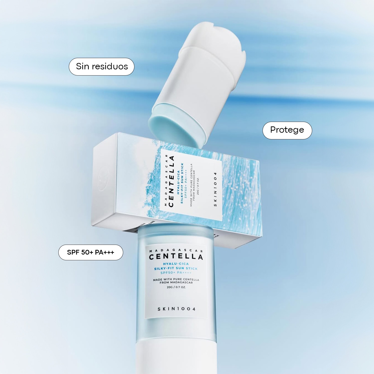 SKIN1004 MADAGASCAR CENTELLA HYALA-CICA SILKY-FIT SUN STICK (PROTECTOR SOLAR EN BARRA)